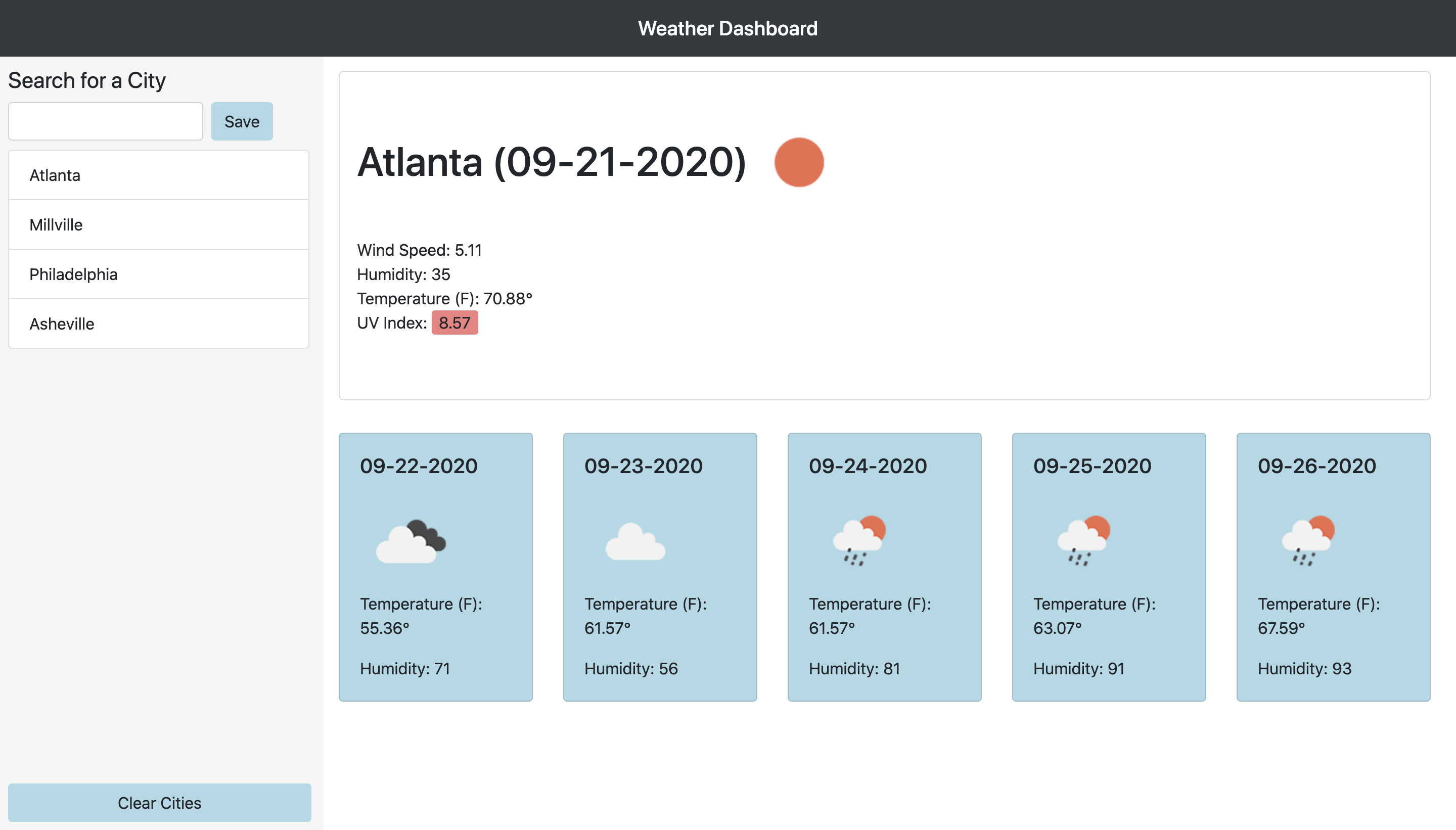Weather Dashboard
